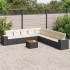 Set de sofás de jardín 10 pzas cojines ratán sintético