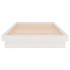 Estructura de cama madera maciza blanca 100x200