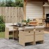 Set comedor de jardín 5 pzas con cojines ratán sintético