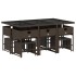 Set comedor de jardín 11 pzas y cojines ratán sintético