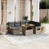 Set de sofás de jardín 8 pzas y cojines ratán sintético