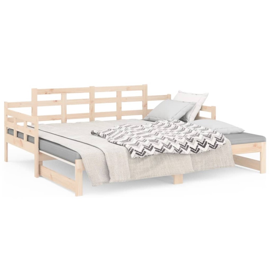 Sofá cama extraíble madera maciza de pino 2x(90x200)
