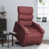 Sillón reclinable elevable cuero artificial rojo