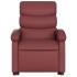 Sillón reclinable elevable cuero artificial rojo