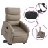 Sillón reclinable elevable cuero artificial color
