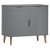 Aparador MOLDE madera maciza de pino gris 90x40x80