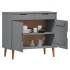 Aparador MOLDE madera maciza de pino gris 90x40x80