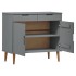 Aparador MOLDE madera maciza de pino gris 90x40x80