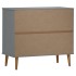 Aparador MOLDE madera maciza de pino gris 90x40x80