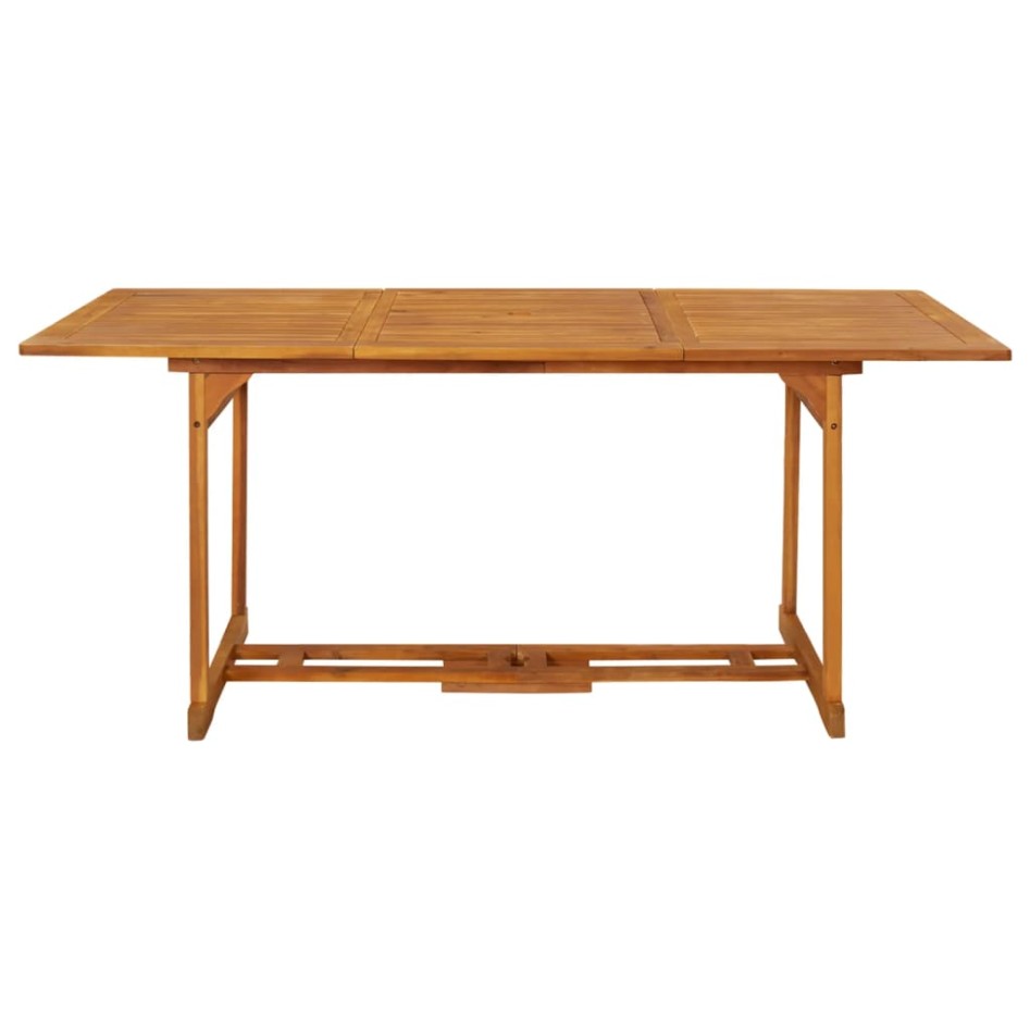 Mesa de comedor jardín 180x90x75 cm madera maciza de