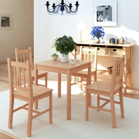 Conjunto de comedor 5 piezas madera de