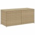 Caja de almacenaje de jardín ratán sintético beige mezcla