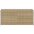 Caja de almacenaje de jardín ratán sintético beige mezcla