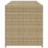 Caja de almacenaje de jardín ratán sintético beige mezcla