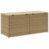 Caja de almacenaje de jardín ratán sintético beige mezcla