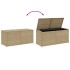 Caja de almacenaje de jardín ratán sintético beige mezcla
