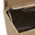 Caja de almacenaje de jardín ratán sintético beige mezcla