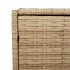 Caja de almacenaje de jardín ratán sintético beige mezcla