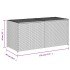 Caja de almacenaje de jardín ratán sintético beige mezcla