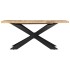 Mesa de comedor madera maciza de mango rugosa 180x90x76