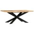 Mesa de comedor madera maciza de mango rugosa 180x90x76