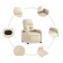 Sillón reclinable eléctrico de tela