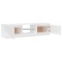 Mueble de TV con luces LED blanco brillante 140x40x35,5