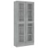 Vitrina de madera contrachapada gris sonoma 82,5x30,5x185,5
