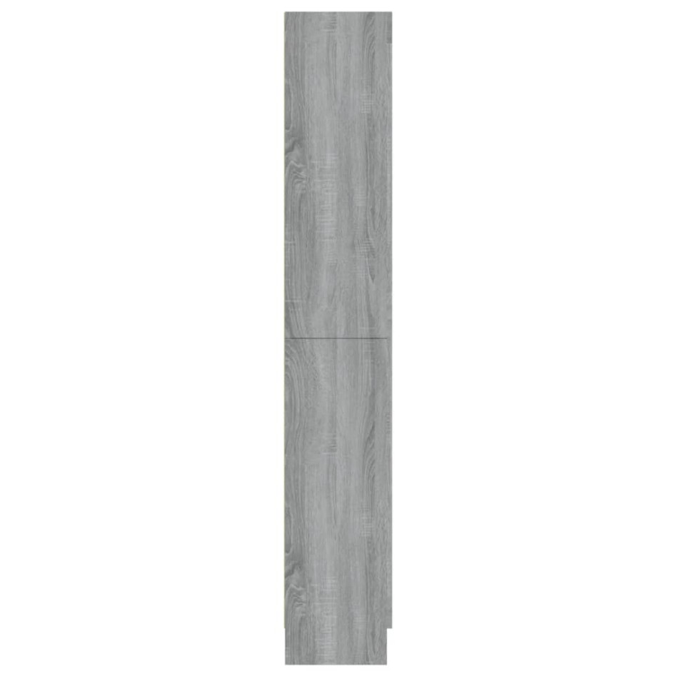 Vitrina de madera contrachapada gris sonoma 82,5x30,5x185,5
