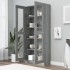 Vitrina de madera contrachapada gris sonoma 82,5x30,5x185,5