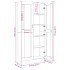 Vitrina de madera contrachapada gris sonoma 82,5x30,5x185,5