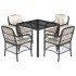 Set de muebles jardín 5 pzas con cojines ratán sintético