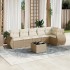 Set sofás de jardín 7 piezas y cojines ratán sintético