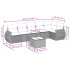 Set sofás de jardín 7 piezas y cojines ratán sintético