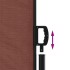 Toldo lateral retráctil marrón 200x300