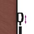 Toldo lateral retráctil marrón 180x500