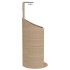 Ducha de exterior ratán PE y acacia beige 100x100x241,5