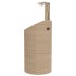 Ducha de exterior ratán PE y acacia beige 100x100x241,5