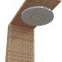 Ducha de exterior ratán PE y acacia beige 100x100x241,5