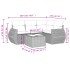 Set comedor de jardín 5 piezas y cojines ratán sintético