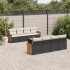 Set de sofás de jardín 8 piezas y cojines ratán sintético