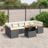 Set de sofás de jardín 8 piezas y cojines ratán sintético