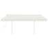Toldo retráctil manual con luz LED crema 4x3