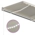 Toldo retráctil manual con luz LED crema 4x3