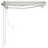 Toldo manual retráctil con luz LED crema 3x2,5