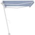 Toldo de pie manual azul y blanco 450x300