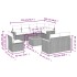 Set de muebles de jardín 9 pzas y cojines ratán sintético