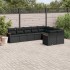 Set de sofás de jardín 8 piezas y cojines ratán sintético