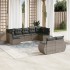 Set de muebles de jardín 9 pzas y cojines ratán sintético