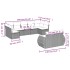 Set de muebles de jardín 9 pzas y cojines ratán sintético